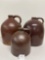 3 BROWN STONEWARE JUGS-NO SHIPPING