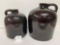 3 BROWN STONEWARE JUGS-NO SHIPPING