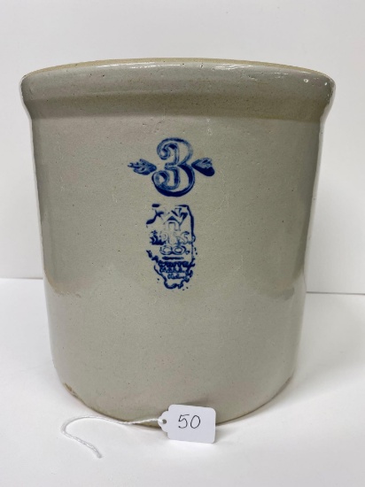 3 GAL WHITE HALL CROCK-NO SHIPPING