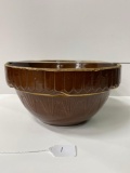 BROWN STONEWARE BOWL 10 INCH-NO SHIPPING