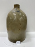 2 GAL SALT GALZED JUG MARKED W. WOODWORTH-NEW YORK-NO SHIPPING