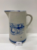 BLUE AND WHITE DUTCH SCENCE PITCHER-NO SHIPPING