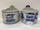 PAIR OF SALT CROCKS-NO SHIPPING