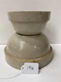 PAIR OF STONEWARE BOWLS-NO SHIPPING