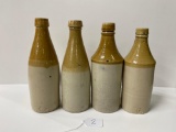 4 STONEWARE BOTTLES-NO SHIPPING