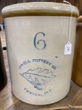 6 GAL LOWELL POTTERY-TONICA, ILL CROCK-NO SHIPPING