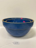 PAIR OF WHITE HALL LINCOLN DRAPE BOWLS-MED & LG SIZE-NO SHIPPING