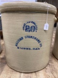 20 GAL MACOMB SALT GLAZED CROCK-NO SHIPPING