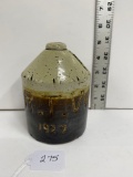 5 INCH STONEWARE BANK MARKED R.T.W 1927-NO SHIPPING