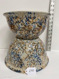 PAIR OF WESTERN STONEWARE BOWLS 8 & 9 INCH-NO SHIPPING