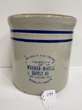 2 GAL WESTERN CROCK MARKED WERNER-MCGILL SUPPLY CO. ST LOUIS, MO-NO SHIPPING