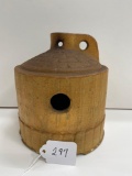 WHITE HALL BIRDHOUSE WITH FINGER TOP HOLE-NO SHIPPING