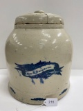 WHITE HALL PERSONALIZED SUGAR JAR WITH LID-MRS. B. BRADBURN-NO SHIPPING