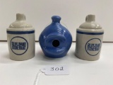 2021 COIPS MINI JUG, 2ND COMMEMORATIVE WHITE HALL MINI JUG & 1994 B&W POTTERY CLUB BIRDHOUSE-NO