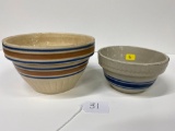 PAIR OF STONEWARE BOWLS 5 AND 6 INCH-NO SHIPPING