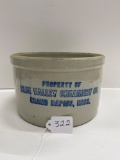 BLUE VALLEY CREAMERY CO. GRAND RAPIDS, MICH. BUTTER CROCK-NO SHIPPING