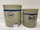 ONE GA AND 1/2 GAL BLUE BAND CROCKS-NO SHIPPING