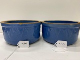 PAIR OF WHITE HALL SAW TOOTH BOWLS-NO SHIPPING