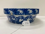 BLUE SPONGED BOWL 10 INCH-NO SHIPPING