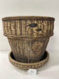 ROBINSON-RANSBOTTOM FLOWER POT WITH BASE-NO SHIPPING