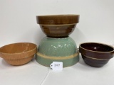 4 MISC. STONEWARE BOWLS-NO SHIPPING