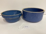 PAIR OF WESTERN STONEWARE BOWLS-NO SHIPPING