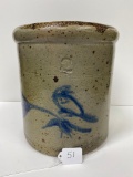 2 GAL SALT GLAZED BIRD CROCK-NO SHIPPING