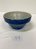 5 INCH BLUE AND WHITE RING BOWL-NO SHIPPING