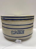 WHITE HALL CAKE CROCK WITH LID-NO SHIPPING