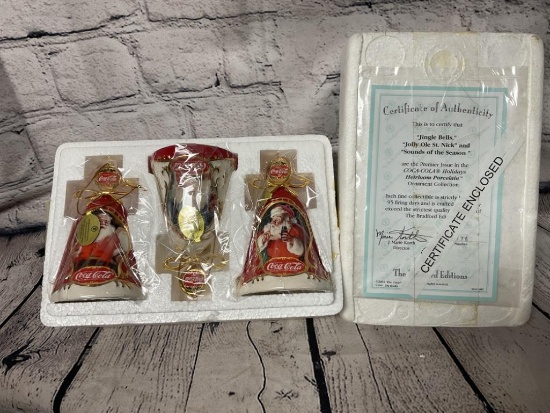 2001 COCA-COLA THE BRADFORD EDITIONS CHRISTMAS TREE ORNAMENTS