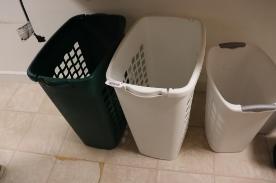 Large quantity of laundry & waste baskets