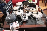 Large quantity of kitchen pots & pans