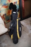 Set of golf clubs with bag