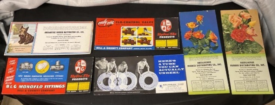 1950s ADVERTISING LOT INCLUDING OBERJUERGE RUBBER DISTRIBUTING CO., INC GOODYEAR, WOLVERINE TUBES &+