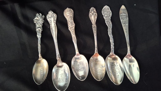(6) Quincy, Illinois sterling spoons