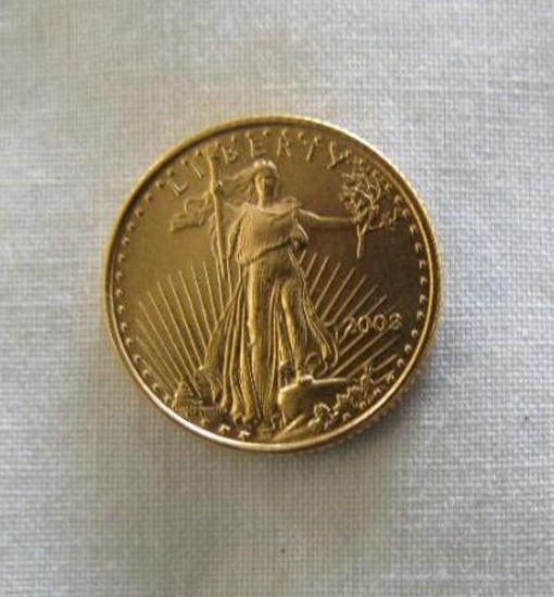 2008 LIBERTY 1/10 OUNCE FINE GOLD COIN
