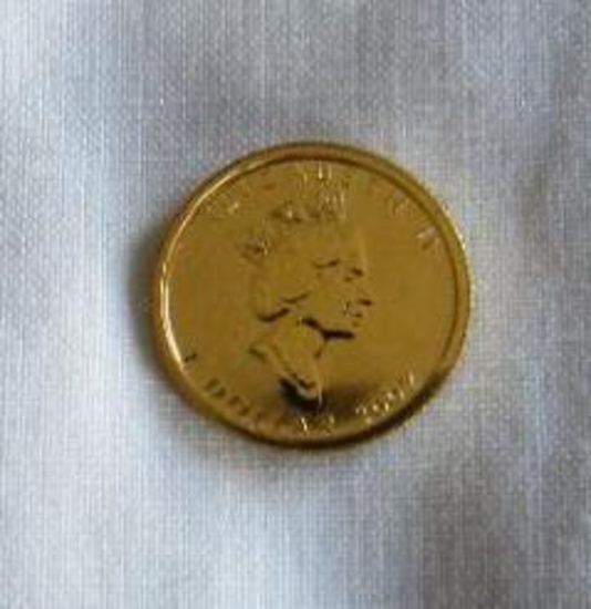 2002 CANADA QUEEN ELIZABETH II 1/10 OUNCE FINE GOLD COIN .999