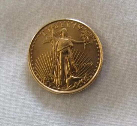 1999 LIBERTY 1/10 OUNCE FINE GOLD COIN