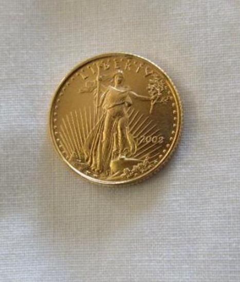 2002 LIBERTY 1/10 OUNCE FINE GOLD COIN