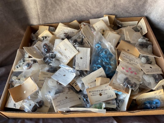 FLAT OF OLD NEW STOCK CRAFTING ANIMAL EYES & MORE