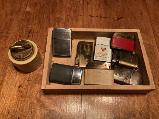 FLAT OF VINTAGE CIGARETTE LIGHTERS