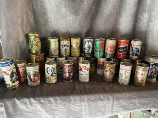 OLD VINTAGE BEER & 7UP EMPTY CAN LOT