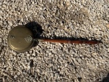 BRASS PAN - POPCORN PAN WITH WOOD HANDLE