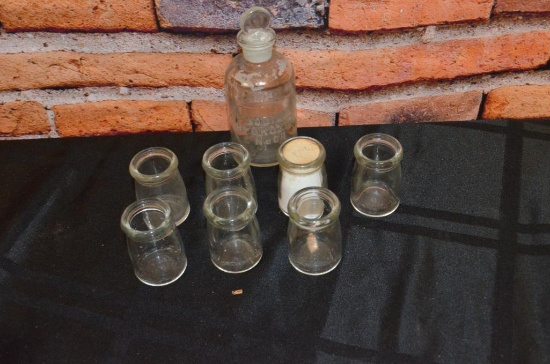 Vintage Glass Creamers & Sodium Bottle