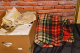 Large Box of Blankets & Dry Goods