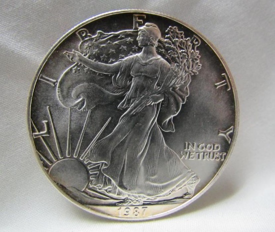 1987 SILVER EAGLE 1 OZ. FINE SILVER