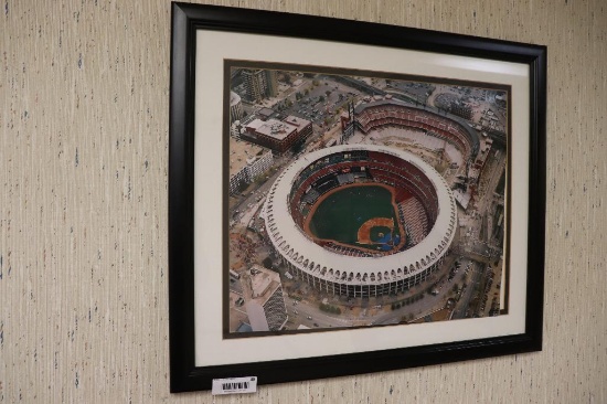 Framed Busch Stadium Picture