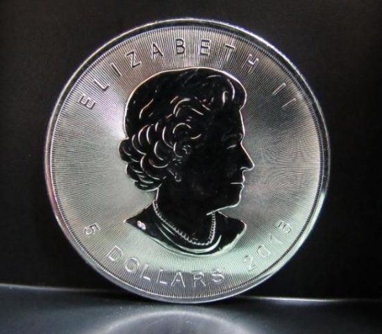 2015 ELIZABETH II 5 DOLLAR 1 OZ FINE SILVER