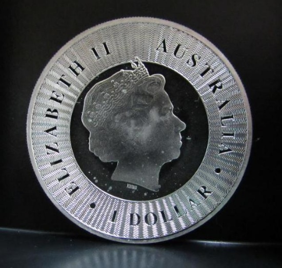 2016 AUSTRALIA ELIZABETH II 1 DOLLAR 1 OZ. SILVER KANGAROO