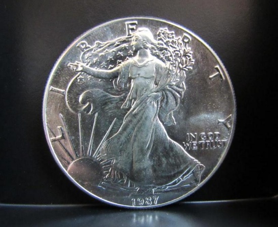 1987 SILVER EAGLE 1 OZ. FINE SILVER